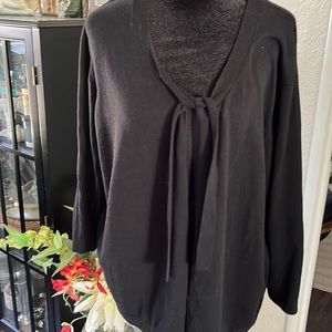 JMS cute sweater with a tie lightweight. Perfect for summer black like new